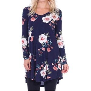 Long Sleeve Flowy Tunic Top